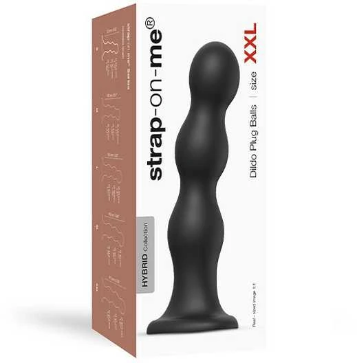 Strap On Me DILDO PLUG BALLS NOIR - XXL