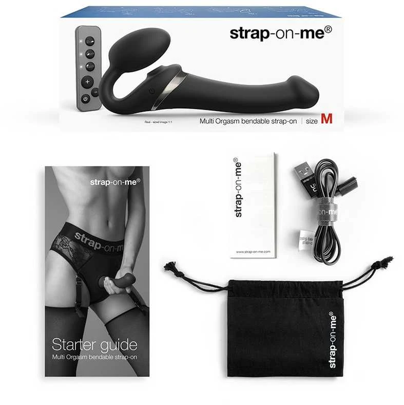 Strap-On-Me - Strap-on Multi Orgasm Remote Controlled 3 Motors Juodas S