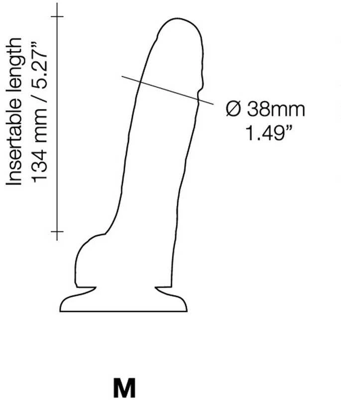 Strap On Me SLIDING SKIN REALISTIC DILDO Juodas M