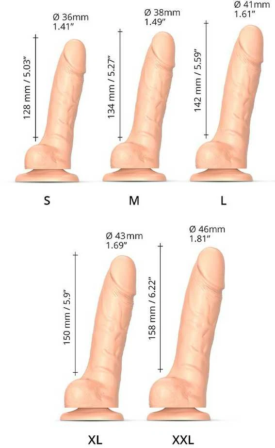 Strap On Me Realistyczne dildo sliding skin vanilla m