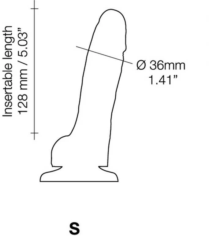Strap On Me Dildo tikroviška slankiojanti oda juodas s