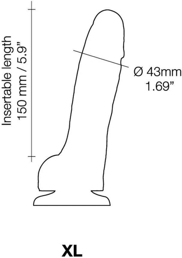 Strap On Me SLIDING SKIN REALISTIC DILDO VANILLA XL