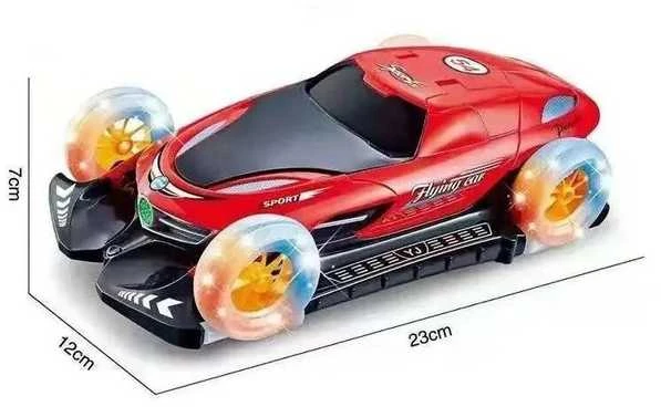 360° besisukantis kaskadininkų automobilis Flying car, raudonas