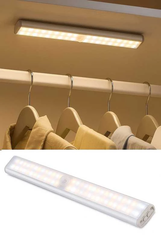 Įkraunamas LED šviestuvas su judesio jutikliu ir magnetiniu tvirtinimu