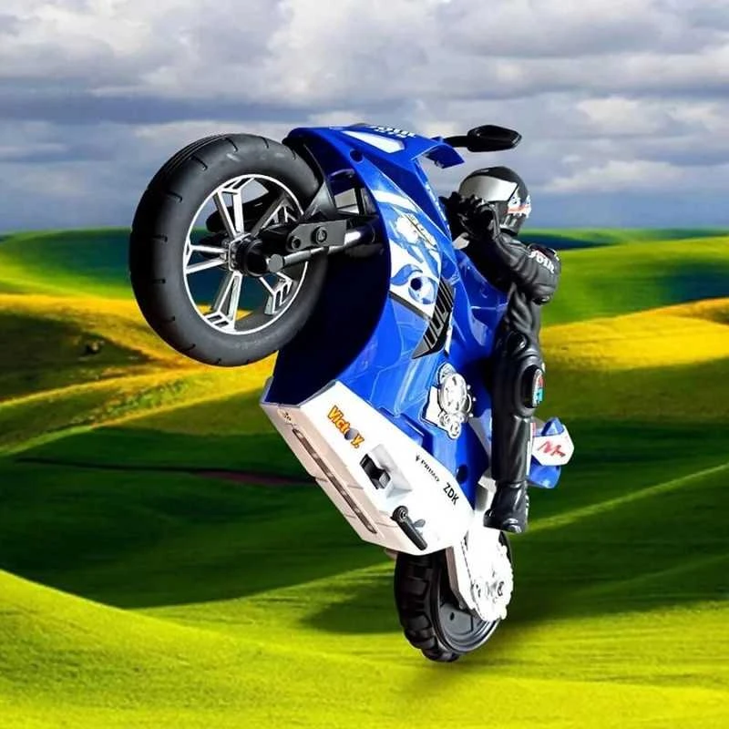 Radijo bangomis valdomas motociklas Motorcycle, mėlynas