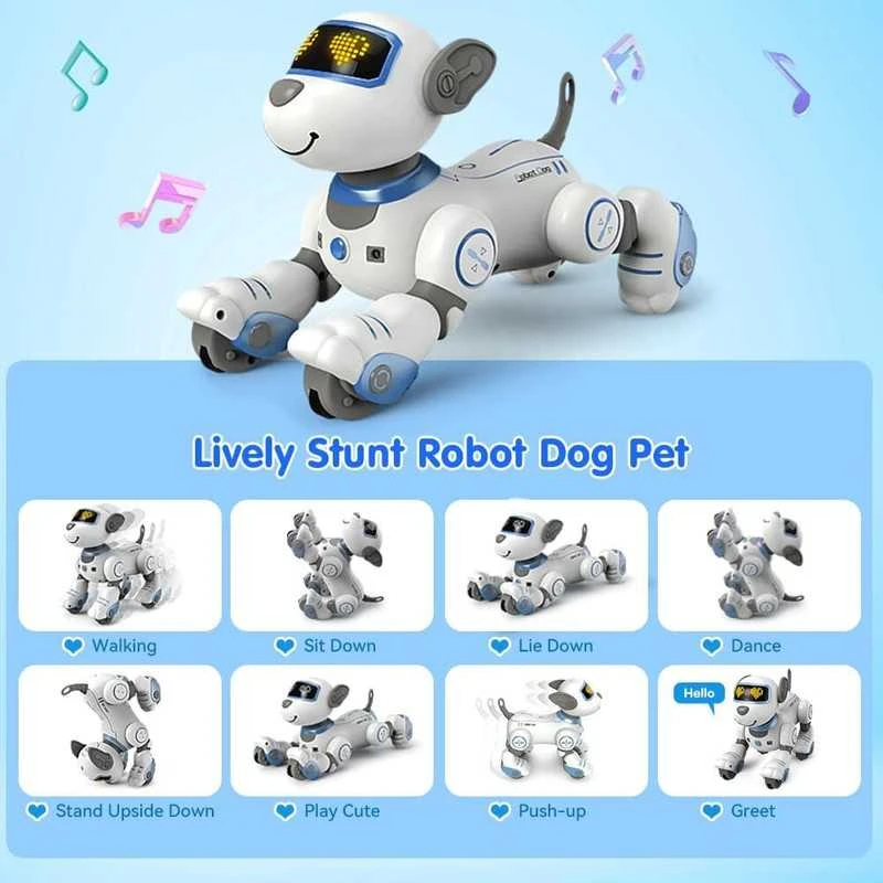Radijo bangomis valdomas šuo robotas RC robot dog