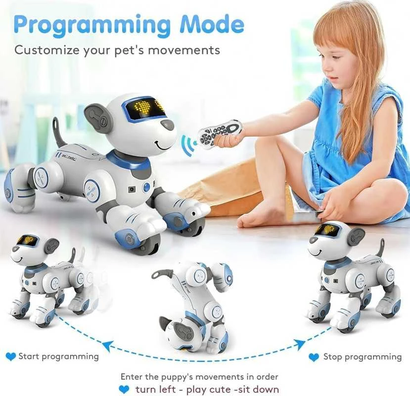 Radijo bangomis valdomas šuo robotas RC robot dog