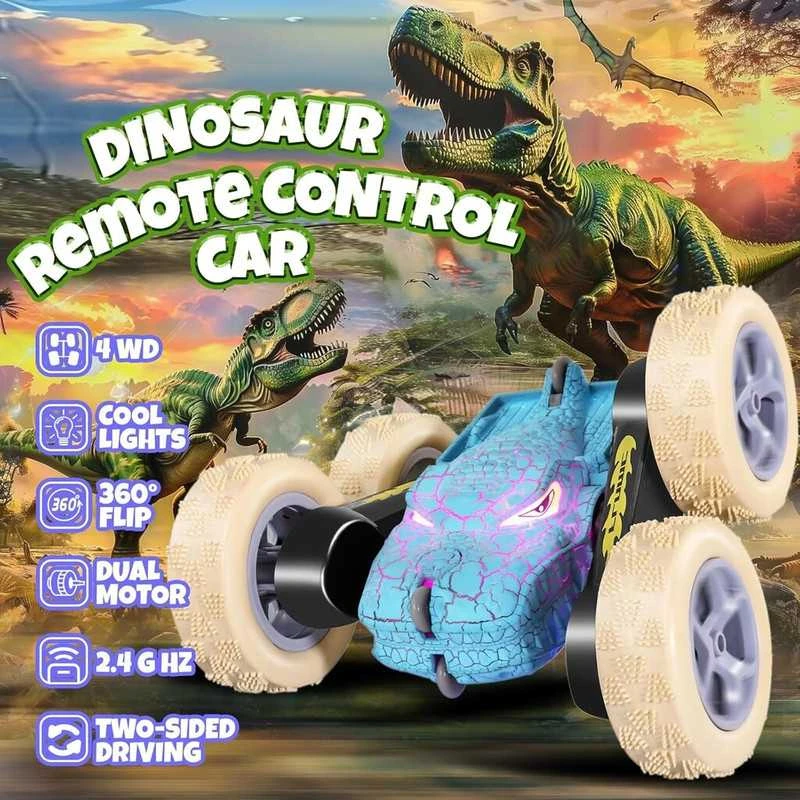 RC mašina automobilis, Radijo bangomis valdomas automobilis, Dinosaur stunt car