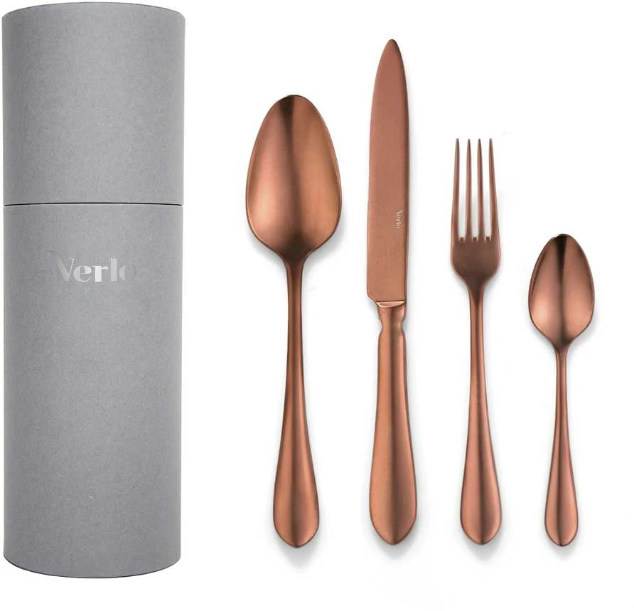 Verlo 24 dalių stalo įrankių rinkinys su vamzdeliu, Destello Copper
