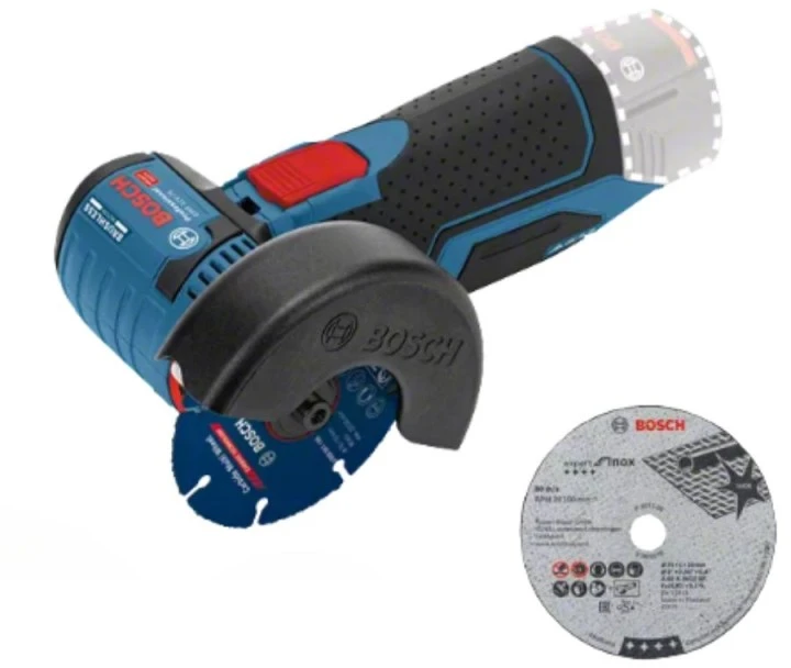 Bosch Professional kampinis šlifuoklis GWS 12V-76 (be baterijos ir įkroviklio; kartoninėje dėžėje)
