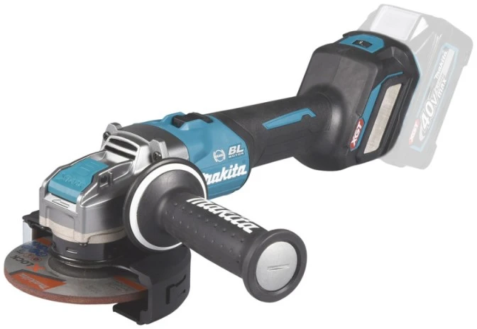Makita GA041GZ Kampinis šlifuoklis XGT, 125MM, 0-8500RPM; bešepetėlinis variklis; elektrinis stabdys; AFT; AWS (be AWS lusto); reguliuojamas greitis 3,000 - 8,500RPM; X-LOCK; "Z" versija - komplektuojamas be akumuliatoriaus ir kroviklio