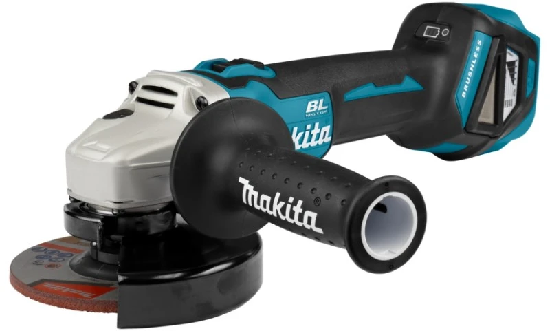 Makita DGA511Z Akumuliatorinis kampinis šlifuoklis, greičio reguliavimas 3000-8500min-1, 18V, ø125mm, komplektuojama be akumuliatorių ir kroviklio!