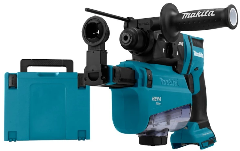 Makita DHR182ZWJ Akumuliatorinis perforatorius, 18 V, SDS-PLUS, 1,7J, LED, AWS, Be akumuliatorių ir kroviklio!, MAKPACK