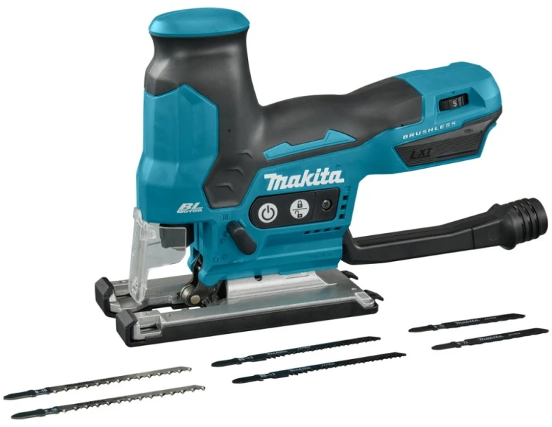 Makita DJV185Z Akumuliatorinis siaurapjūklis 18 V Li-ion, BL-motor, Cilindro formos rankena, Be akumuliatorių ir kroviklio!