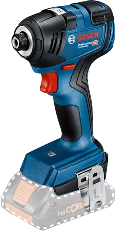 Smūginis veržliasūkis Bosch GDR 18V-200; 18 V (be akumuliatoriaus ir pakrovėjo)