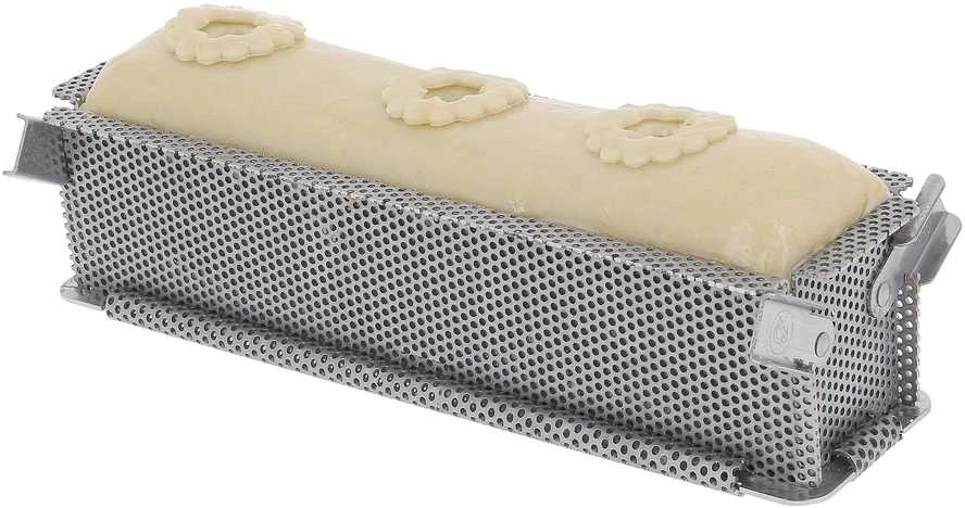 De Buyer Kepimo forma, 24x5x6 cm, perforuota, Geoforme