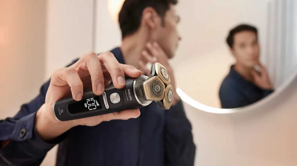 Barzdaskutė Philips Shaver S9000 Prestige SP9840/32 men's shaver Rotation shaver Trimmer Pilkas