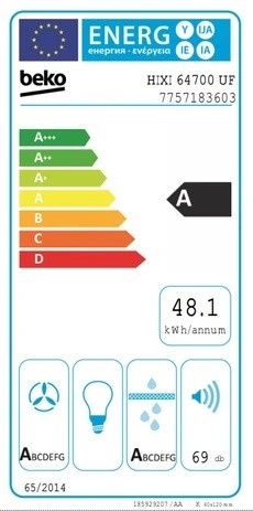 Indukcinė kaitlentė su integruotu gartraukiu Beko HIXI 64700 UF