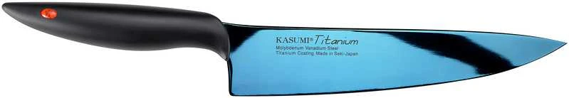 Kasumi Mėlyna Chefs peilis, 20 cm, forged, mėlynas, Titanium