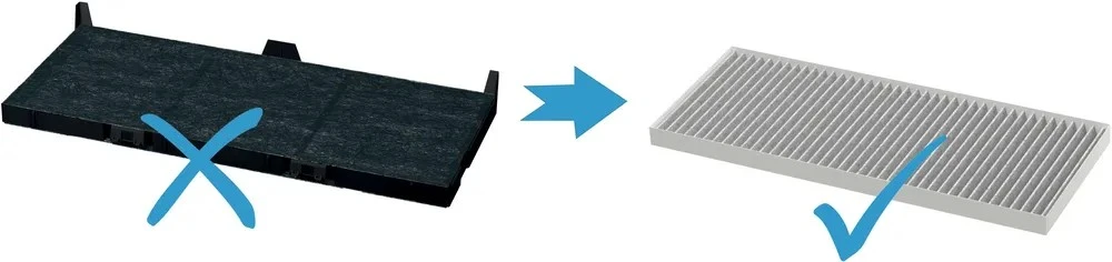 Bosch DWZ2IT1B4 „Clean Air“ kvapų filtras su aktyvuota anglimi, pakaitinis filtras recirkuliacijos režimui
