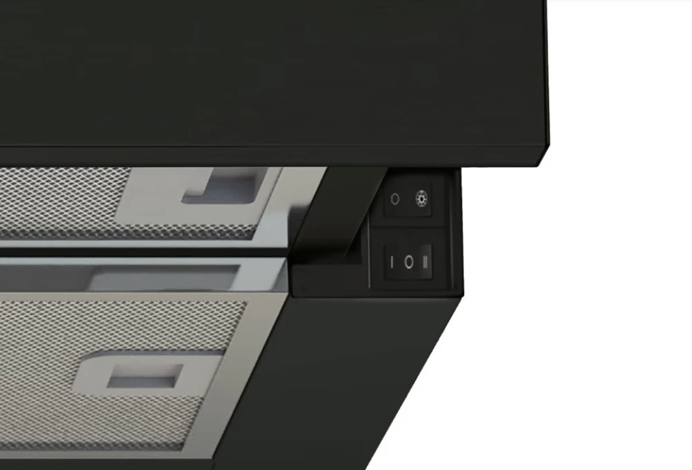 Gartraukis Candy Saldainių gaubtas | CBT60RBG | Teleskopinis | C energijos vartojimo efektyvumo klasė | Plotis 60 cm | 402 m³/h | Mechaninis | LED | Juodas