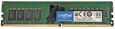 RAM „Crucial“ 16 GB, DDR4, 2400 MHz, asmeninis/serveris, registracijos Nr., ECC Nr.