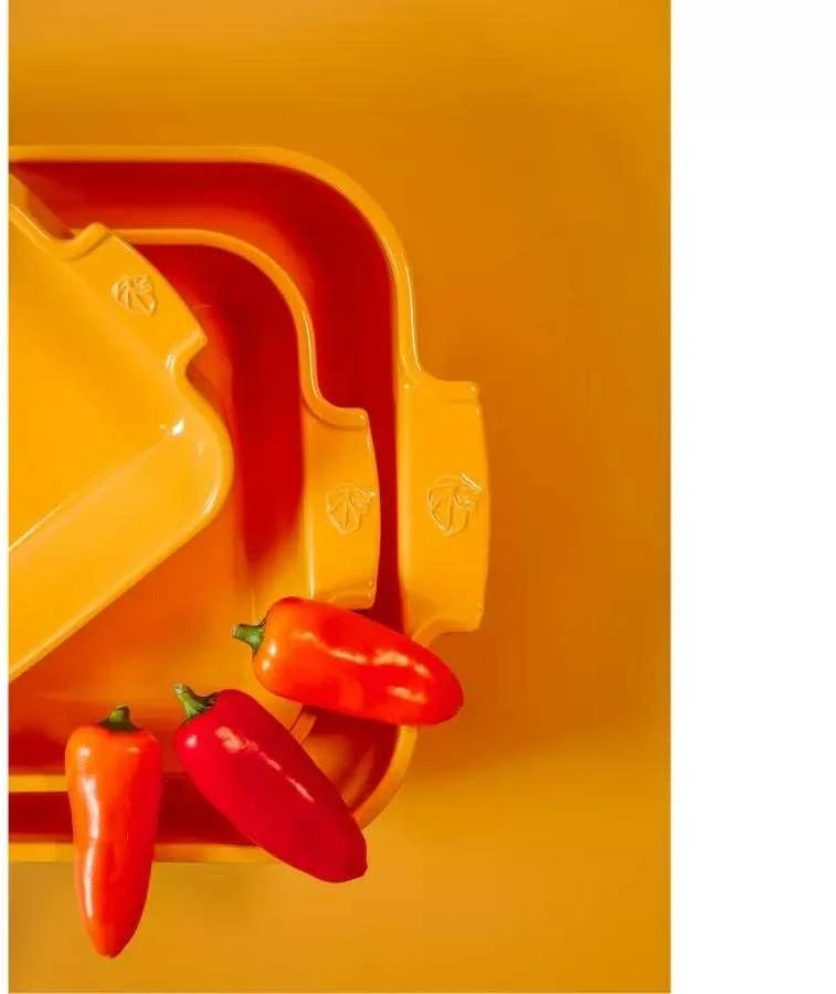 PEUGEOT APPOLIA stačiakampis indas 36 cm geltonas