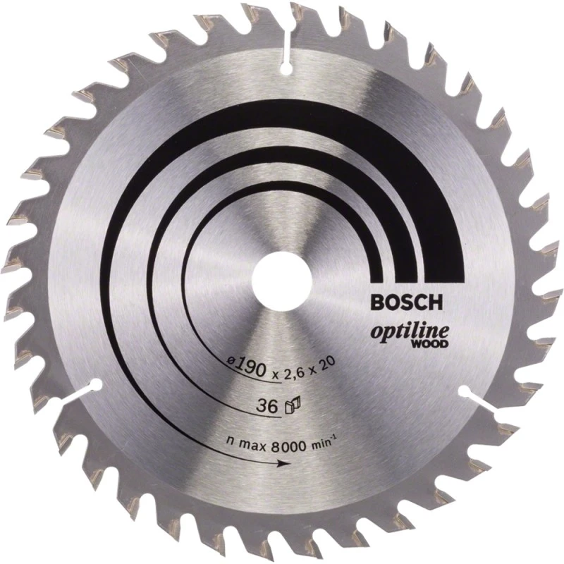 Bosch Disk.pjūkl.diskas 190x30m Optiline Wood