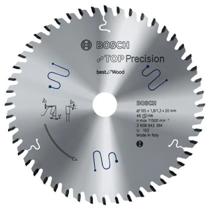 Bosch pjovimo diskas medienai 165x1.8x20.0 mm, Z48, 5°