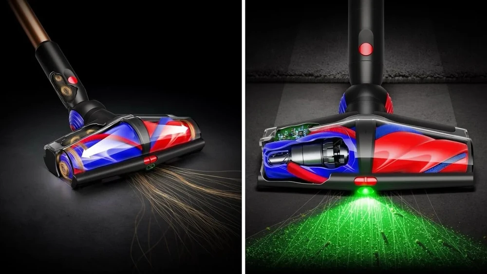 Drėgno ir sauso valymo belaidis dulkių siurblys Dyson „V16 Piston Animal Submarine“, vario/juodos matinės spalvos
