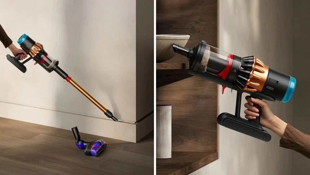 Drėgno ir sauso valymo belaidis dulkių siurblys Dyson „V16 Piston Animal Submarine“, vario/juodos matinės spalvos