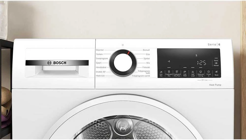 Bosch WQG2320LSN Serija 6, Džiovyklė su šilumos siurbliu, 8kg