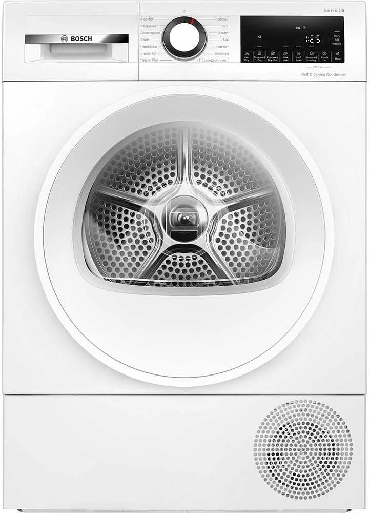 Bosch WQG245DLSN Serija 6, Džiovyklė su šilumos siurbliu, 9kg