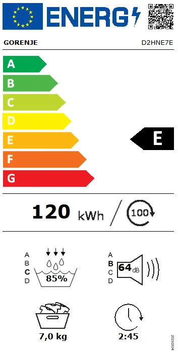 Džiovyklė Gorenje D2HNE7E