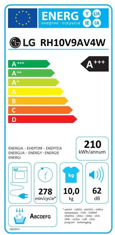 Džiovyklė LG RH10V9AV4W