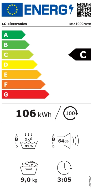 Džiovyklė LG RHX1009NWB