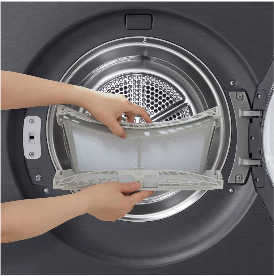 LG džiovyklė | RHX5009TBB | Energijos vartojimo efektyvumo klasė B | Priekinis pakraunamas | 9kg | Šilumos siurblys | LED | 66 cm pločio | Wi-Fi | Matinis juodas