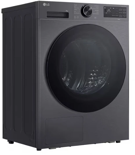 LG džiovyklė | RHX5009TBB | Energijos vartojimo efektyvumo klasė B | Priekinis pakraunamas | 9kg | Šilumos siurblys | LED | 66 cm pločio | Wi-Fi | Matinis juodas