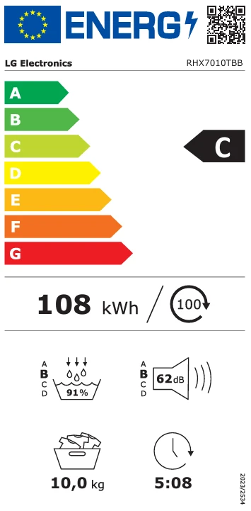 Džiovyklė LG RHX7010TBB