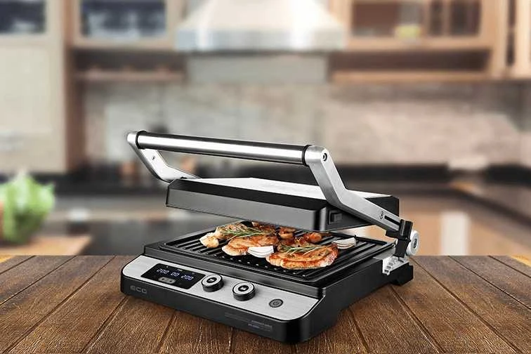 Elektrinis grilius ECG KG 1000 Gourmet, Pilkos spalvos