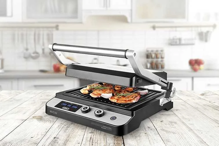 Elektrinis grilius ECG KG 1000 Gourmet, Pilkos spalvos
