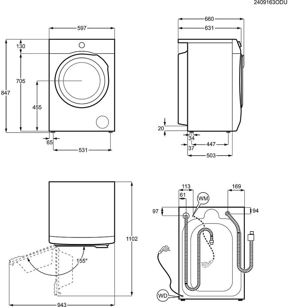 Skalbimo mašina Skalbyklė ELECTROLUX EW7F5612SQE