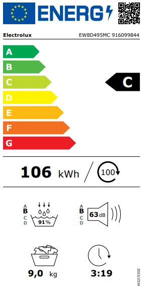 Džiovyklė Electrolux EW8D495MC