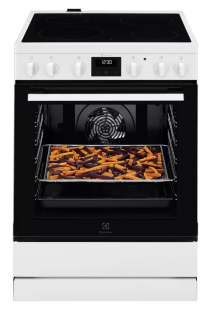 60 cm pločio baltos spalvos el keraminė viryklė Electrolux LKR64023AW