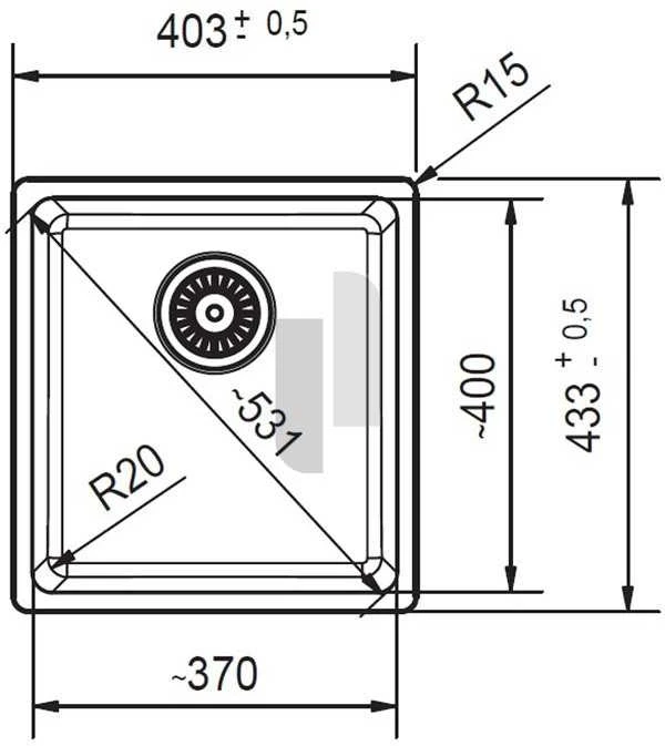 Po stalviršiu montuojama granitinė plautuvė Franke Maris, MRG 110-37, Juoda matinė, juodas rankinis ventilis