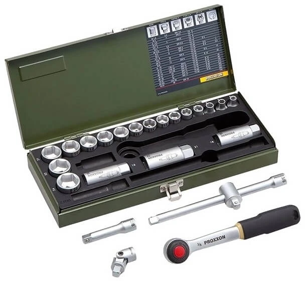 Galvučių rinkinys 3/8" 24 dalių PROXXON