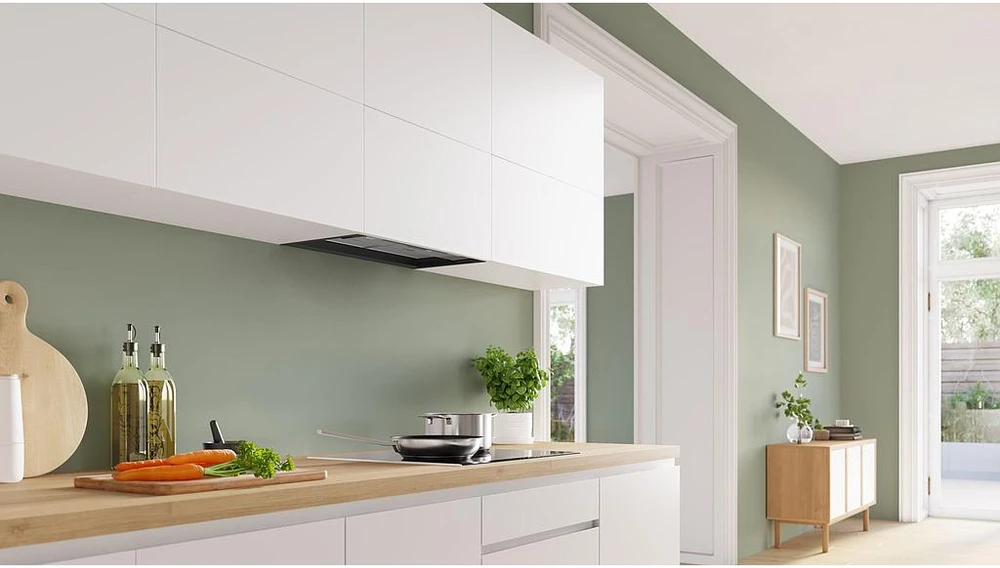 Bosch DBB65CC60 Serija 4, Integruojamasis kamino tipo gartraukis, 60 cm, Matinė juoda