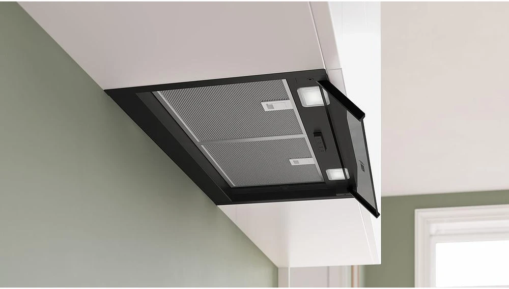 Bosch DBB65CC60 Serija 4, Integruojamasis kamino tipo gartraukis, 60 cm, Matinė juoda