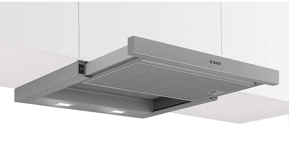 Bosch Serie 2 DFM064W55 gartraukis Semi built-in (pull out) Metallic, Sidabrinis 394 m³/h