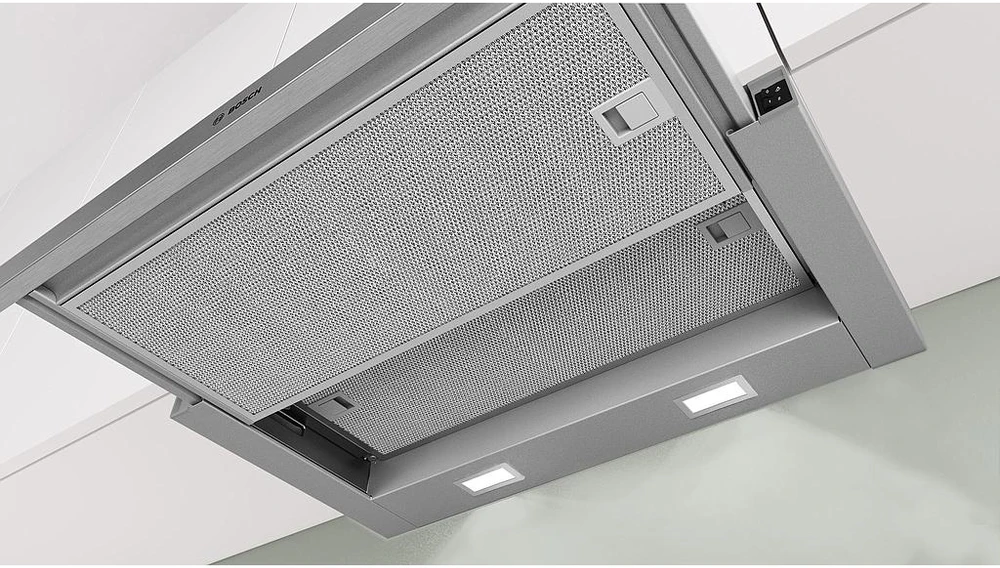 Bosch Serie 2 DFM064W55 gartraukis Semi built-in (pull out) Metallic, Sidabrinis 394 m³/h
